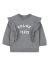 Chloé Logo-print Sweater In Gray