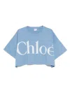Chloé Oversize Signature Logo Crop Graphic T-shirt