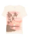 Chloé Graphic Illustration Crew Neck T-shirt In White