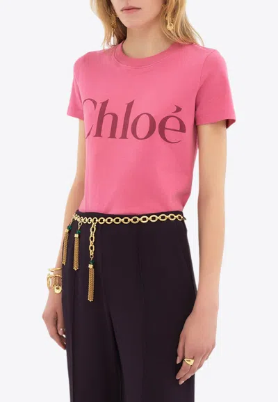CHLOÉ LOGO PRINT T-SHIRT