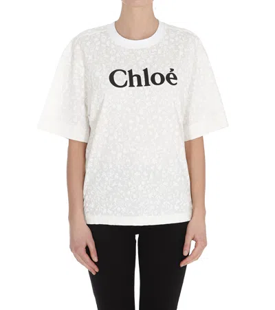 CHLOÉ LOGO-PRINT T-SHIRT