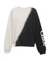 Chloé Logo-print Tie-dye Cotton Sweatshirt In White