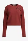 Chloé Short And Fitting Pullover With Wool Logo In Multi