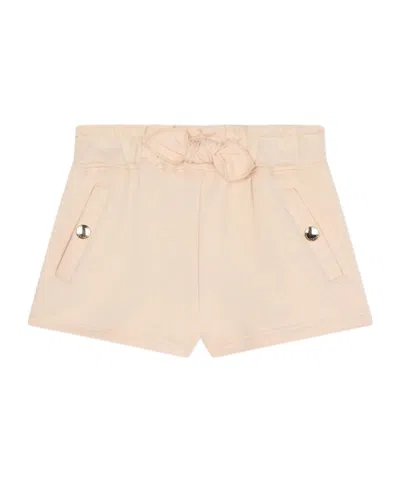 Chloé Logo Printed Shorts In Nude