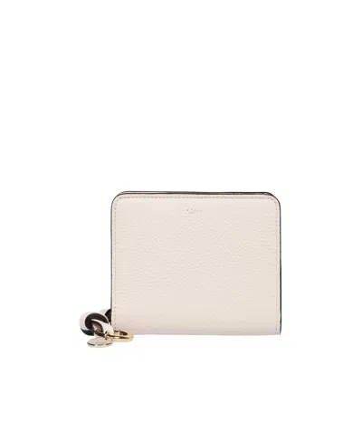 Chloé Logo Printed Wallet In White