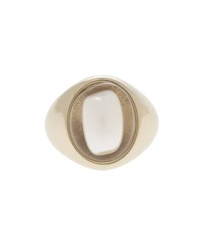 Chloé Logo Ring In Yellow