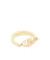 Chloé Logo Ring In Yellow