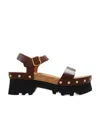 Chloé Woman Sandals Cocoa Size 10 Leather In Black