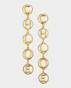 Chloé Logo Script Drop Earrings In Gold