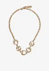 Chloé Vintage Gold Chain Link Choker Necklace In Gold