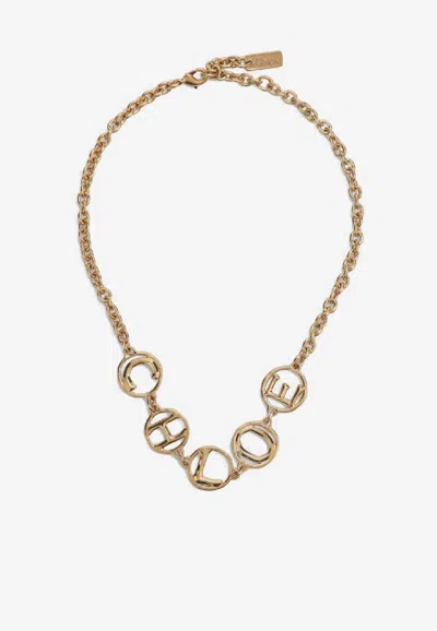CHLOÉ LOGO SCRIPT VINTAGE CHOKER