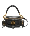 Chloé Small Double Carry Leather Bag With Multipocket Detail In Black