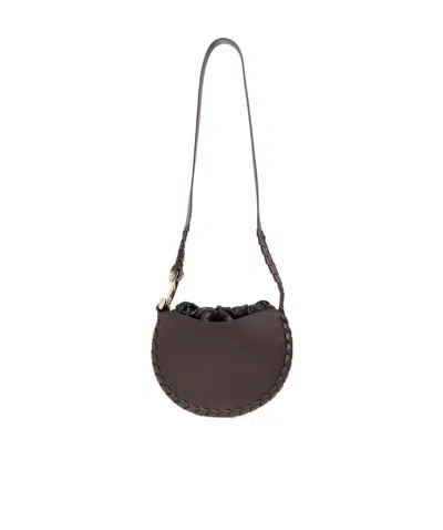 Chloé Logo Shoulder Bag In Black
