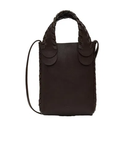 Chloé Logo Shoulder Bag In Black