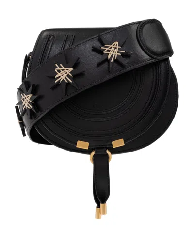 Chloé Logo Shoulder Bag In Black