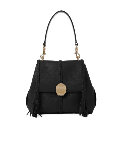 Chloé Logo Shoulder Bag In Black
