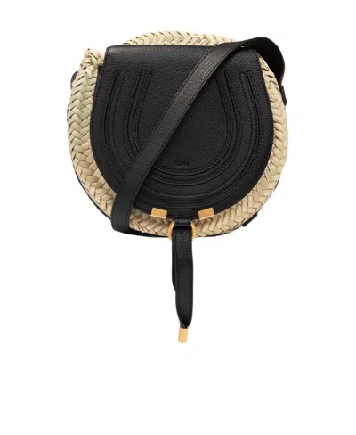 Chloé Logo Shoulder Bag In Black