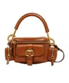 Chloé Small Double Carry Leather Bag With Multipocket Detail In Brown