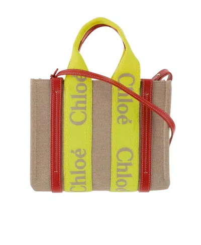 Chloé Logo Shoulder Bag In Multicolor