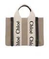 Chloé Chloe Multicolor Fabric Small Woody Shopping Bag In Multi