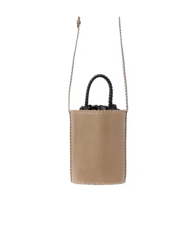 Chloé Logo Shoulder Bag In Nude