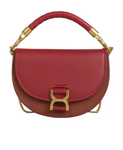 Chloé Logo Shoulder Bag In Red