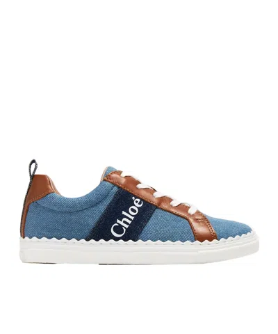 Chloé Logo Sneakers In White