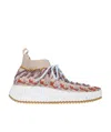 Chloé Nama Knit Sock Sneakers In White