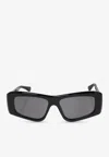 Chloé Logo Square Sunglasses In Black