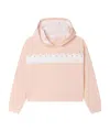 Chloé Logo-stripe Lace-detail Hoodie In Nude
