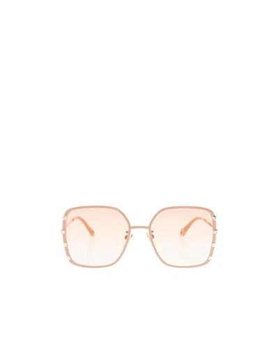 Chloé Logo Sunglasses In Gold