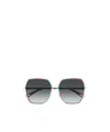 Chloé Ch0262s Linea  001 Havana Grey Sunglasses In Black