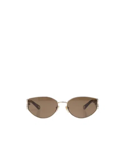 Chloé Logo Sunglasses In Brown
