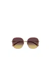 Chloé Logo Sunglasses In Red
