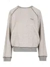 Chloé Crewneck Sweater Sweatshirts Grey In Gray