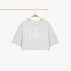 Chloé Printed Cotton Jersey Cropped T-shirt In Light Green