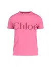 Chloé Logo-print Cotton T-shirt In Pink
