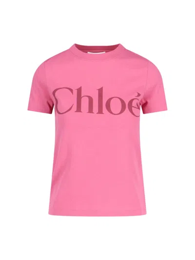 Chloé Pink Cotton Jersey T-shirt