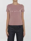 Chloé Cotton Crew-neck T-shirt In Pink
