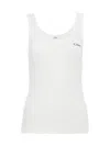 Chloé Women Logo Cotton Tank Top In White