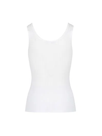 Chloé Logo Tank Top In White