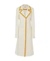 Chloé Leather-trimmed Linen-canvas Trench Coat In White