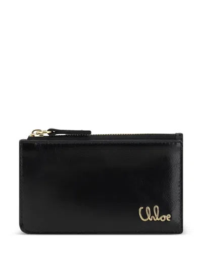 Chloé Logo Wallet In 黑色