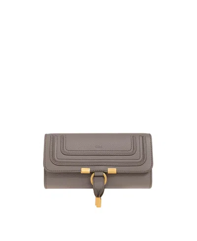 Chloé Logo Wallet In Gray