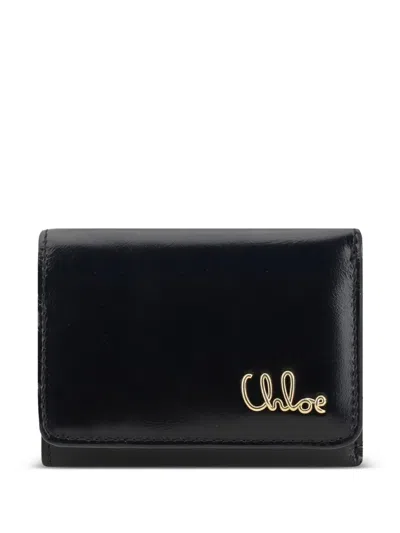 Chloé Portemonnaie Mit Logo In Black