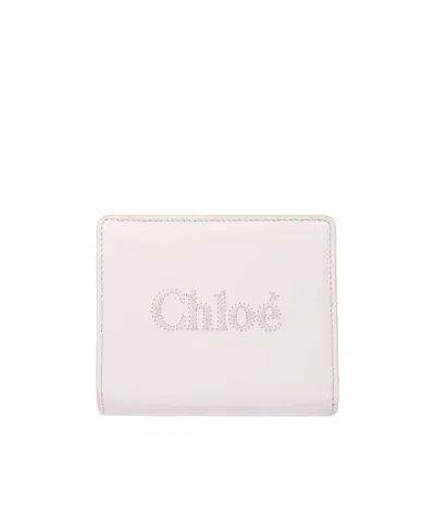 Chloé Logo Wallet In White