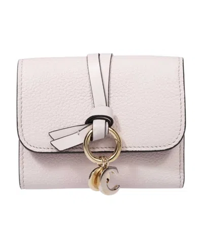 Chloé Logo Wallet In White