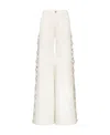Chloé Logo Wide-legged Jeans In White
