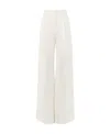 Chloé Logo Wide-legged Pants In White