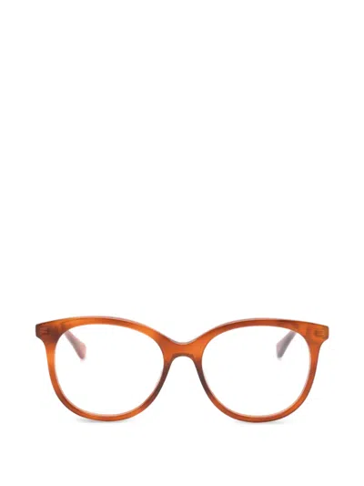Chloé Logo-detail Glasses In Orange